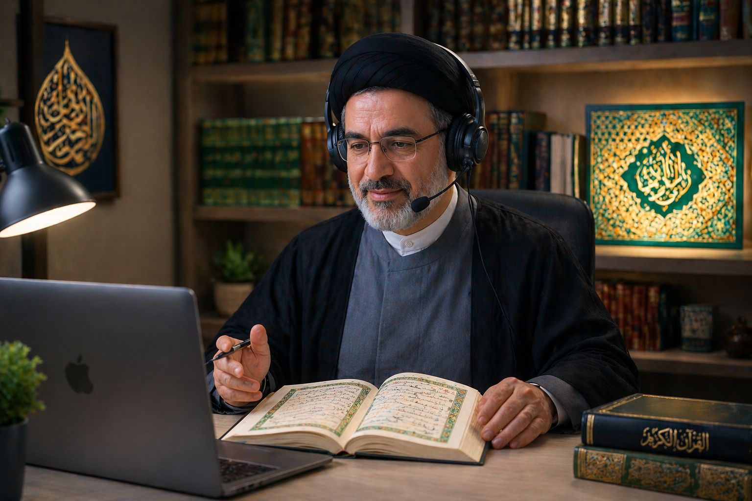 Calligraphy and recitation imagery